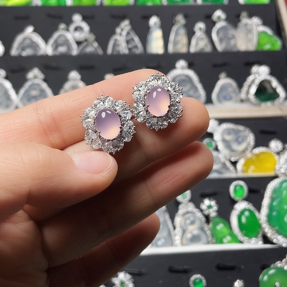 玛瑙/玉髓耳钉合金