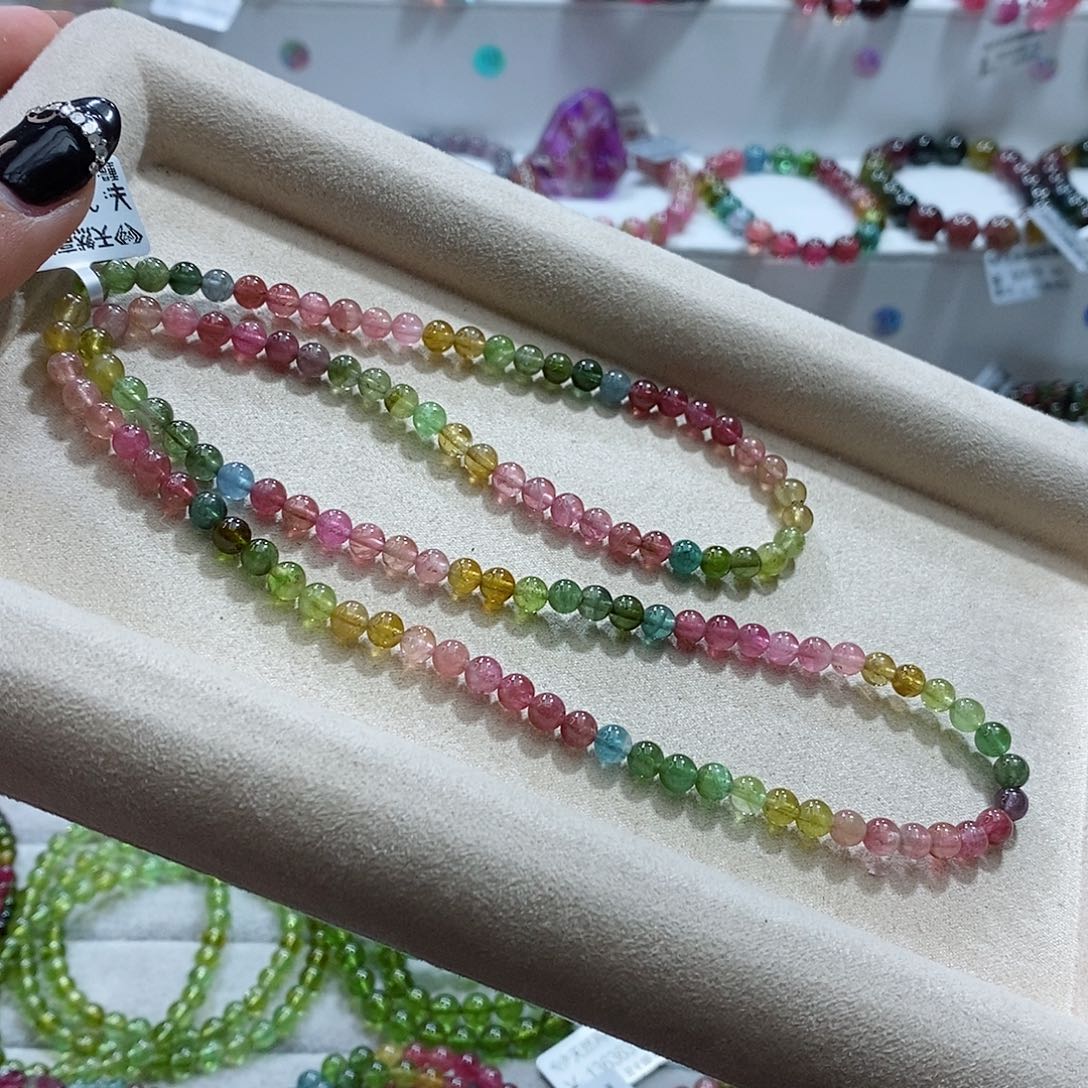 碧玺手链未镶嵌多样性发一条