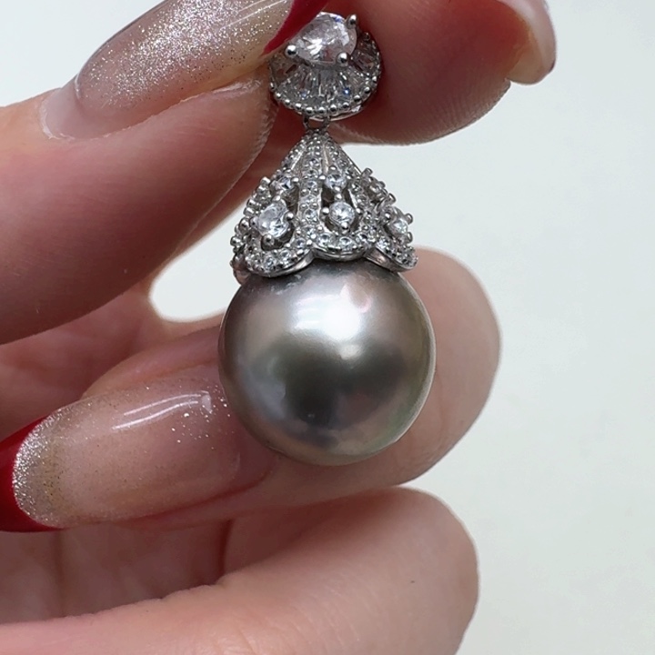 海水珍珠颈饰银S925镶嵌