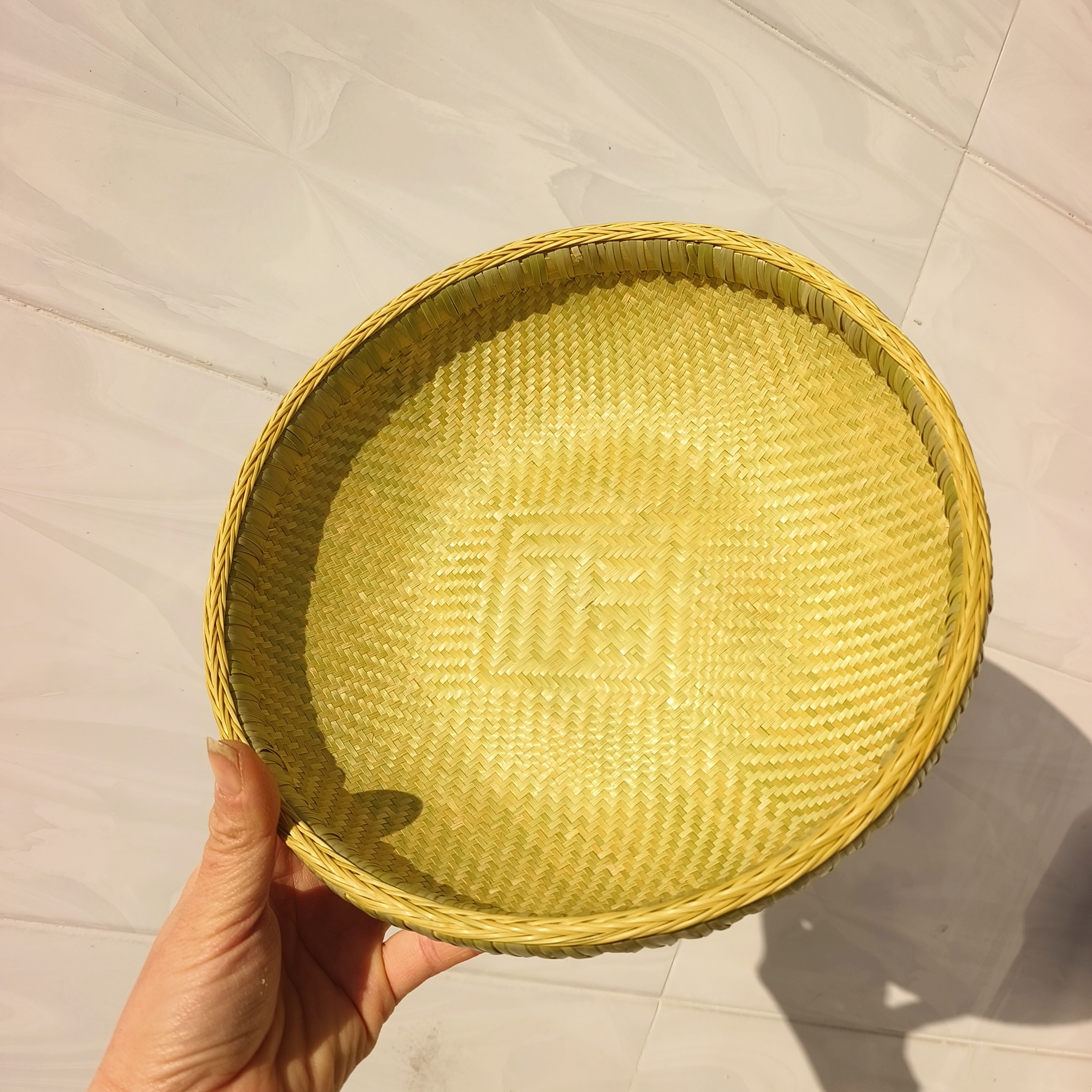 非遗手工竹编精编加深小簸箕