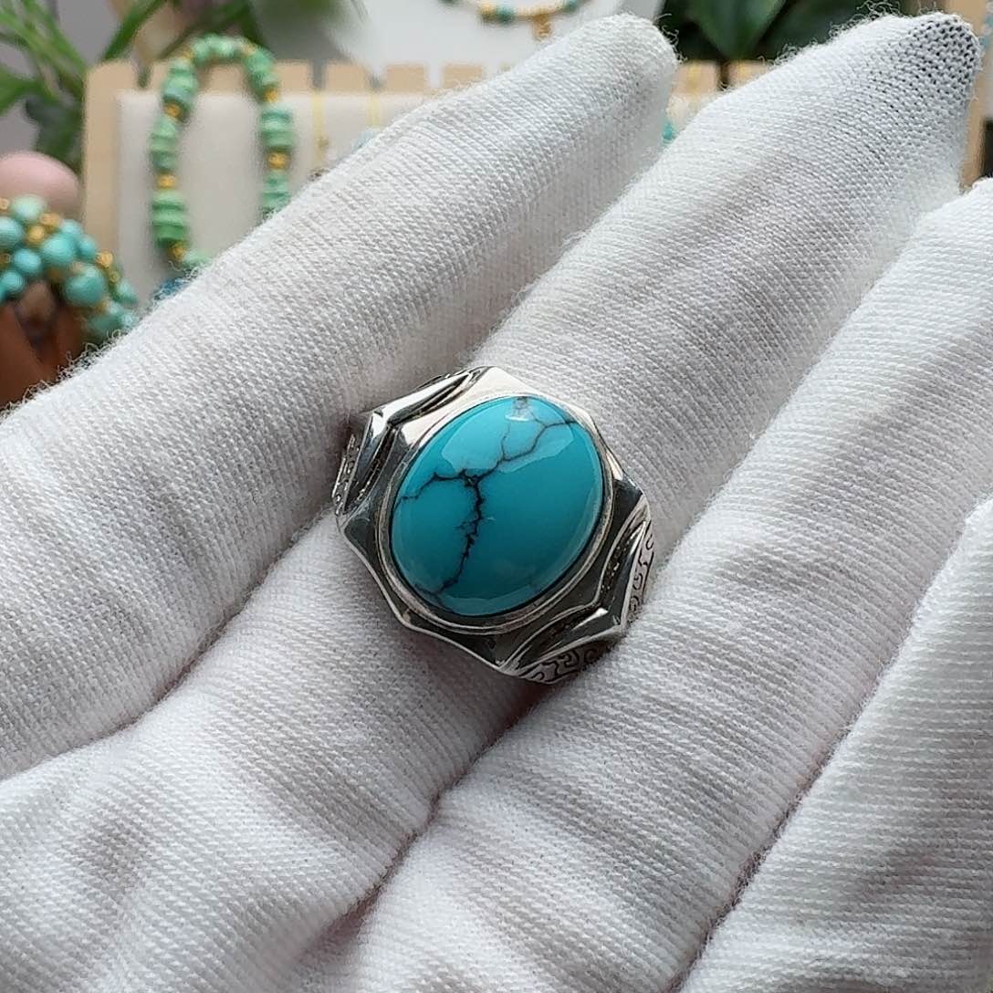 绿松石配饰银S925镶嵌