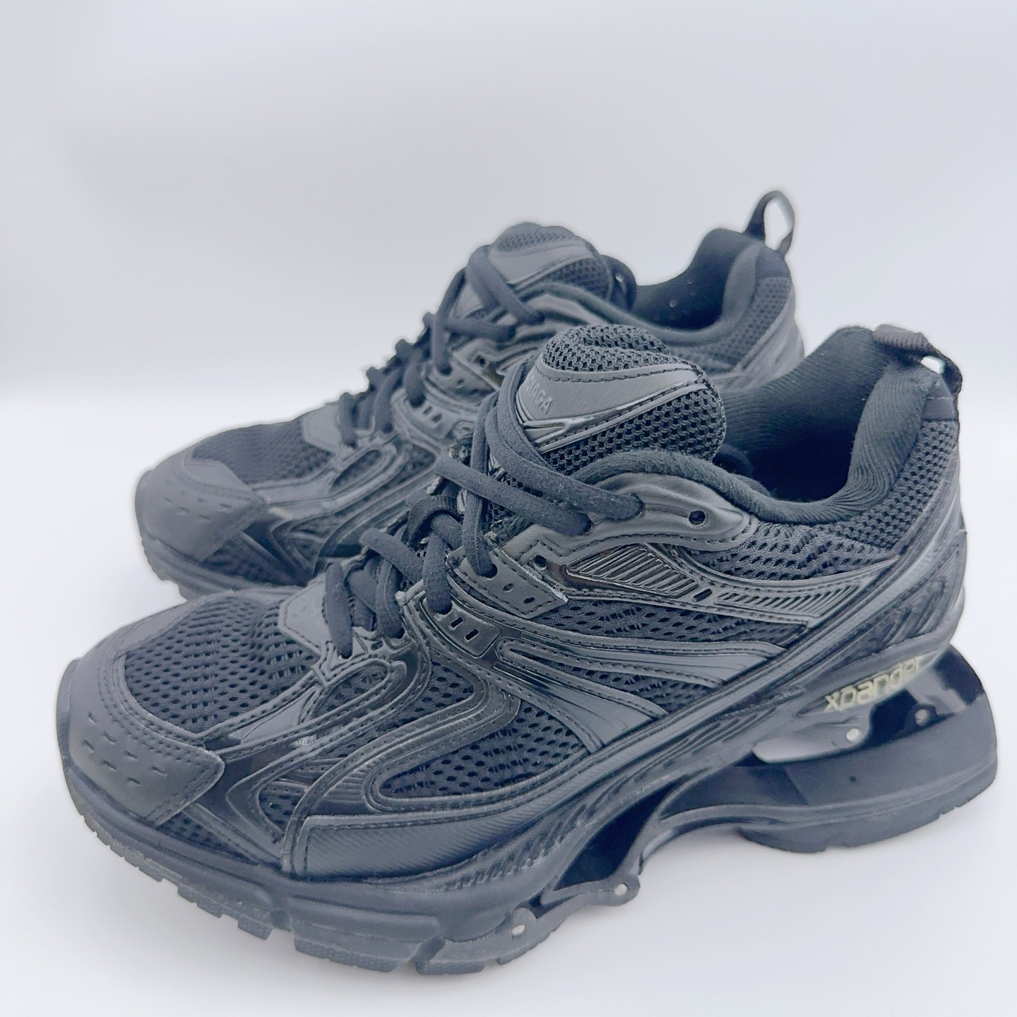 95新 Balenciaga/巴黎世家 36码/黑色弹簧老爹鞋/01837