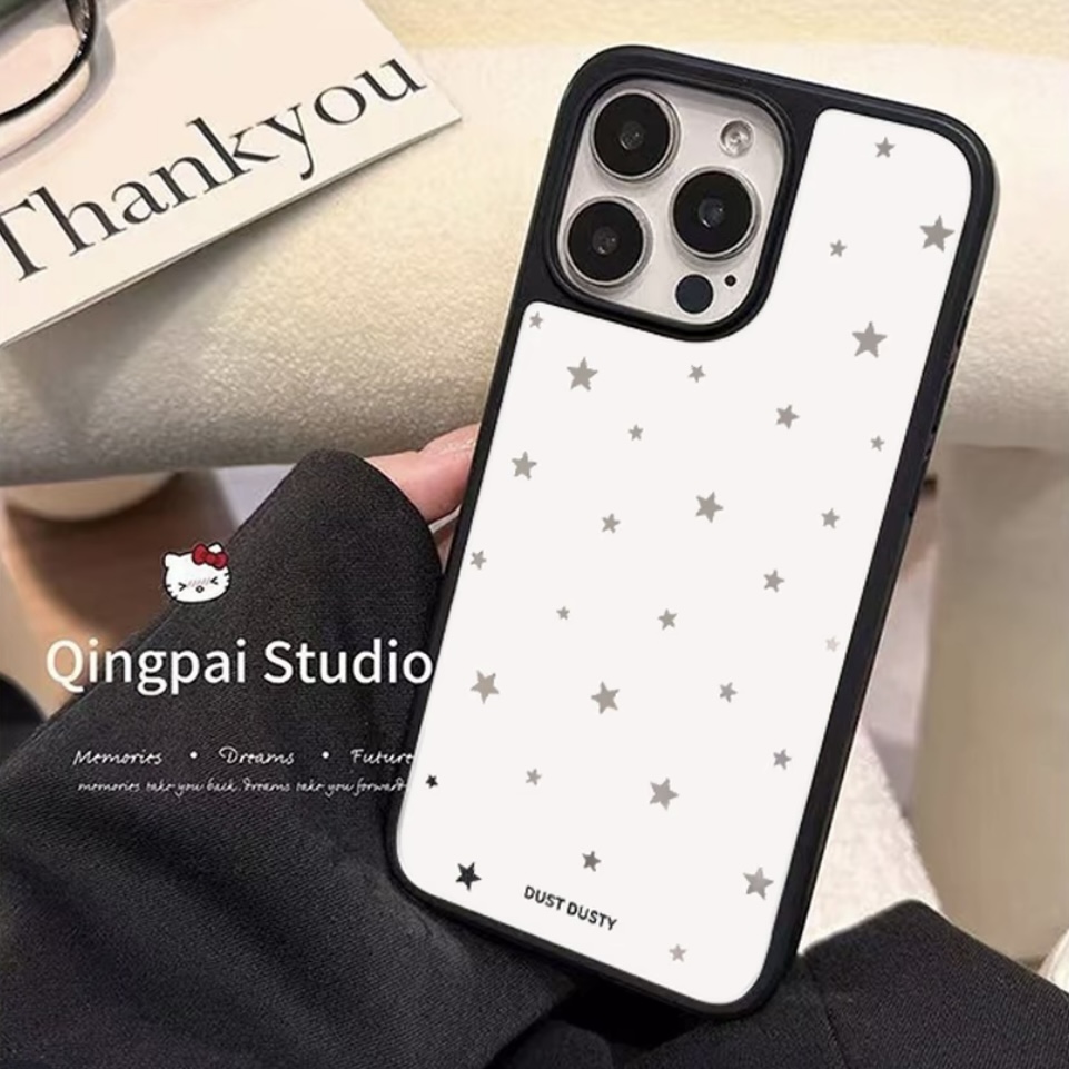 韩系ins简约高级星星适用苹果17pro镜面手机壳iPhone16女15新款14