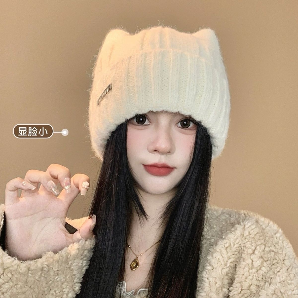 猫耳朵可爱冬季外出帽子ins韩版加厚日系