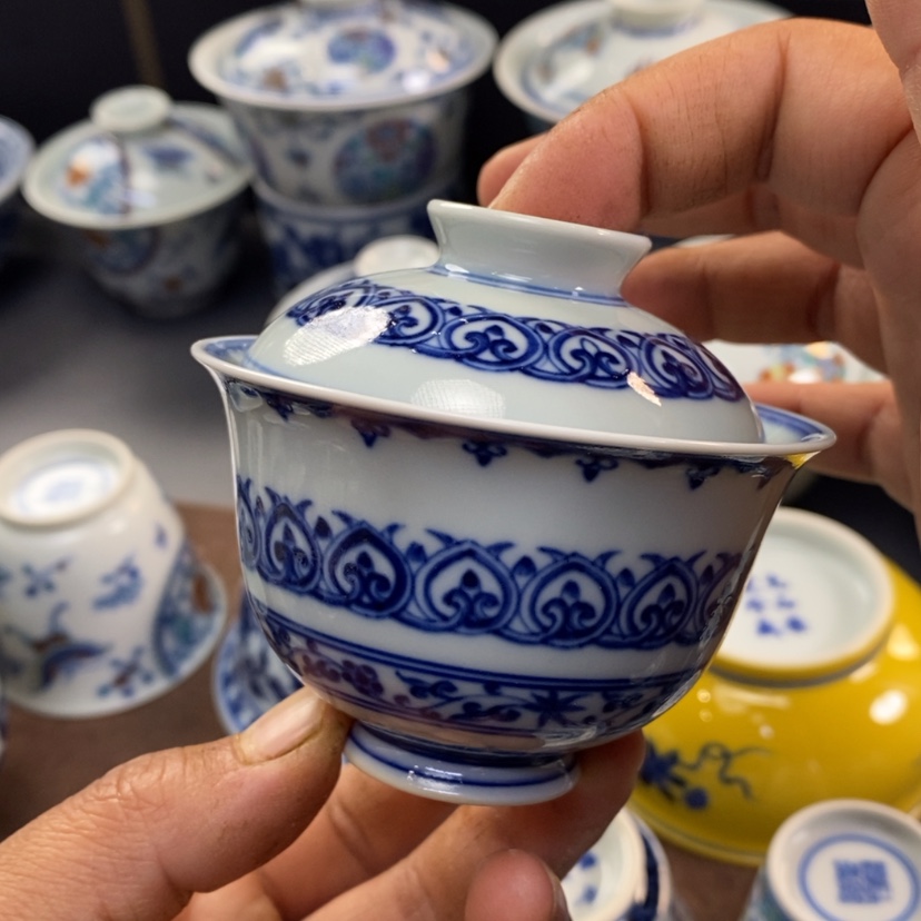 【闪购商品】景德镇青花瓷盖碗