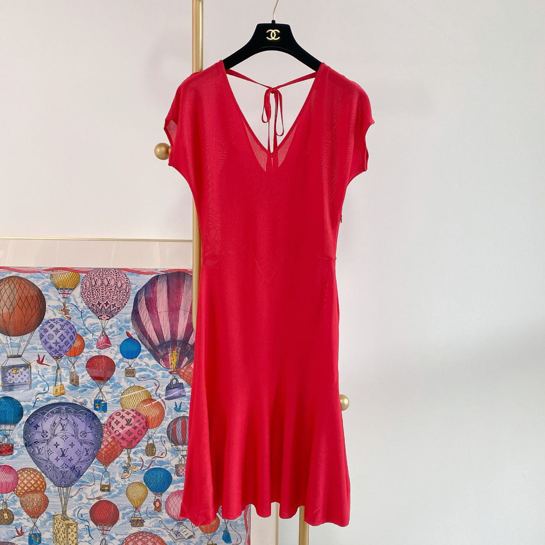 95新 DIOR/迪奥 【Dior】#迪奥红色连衣裙 36码 