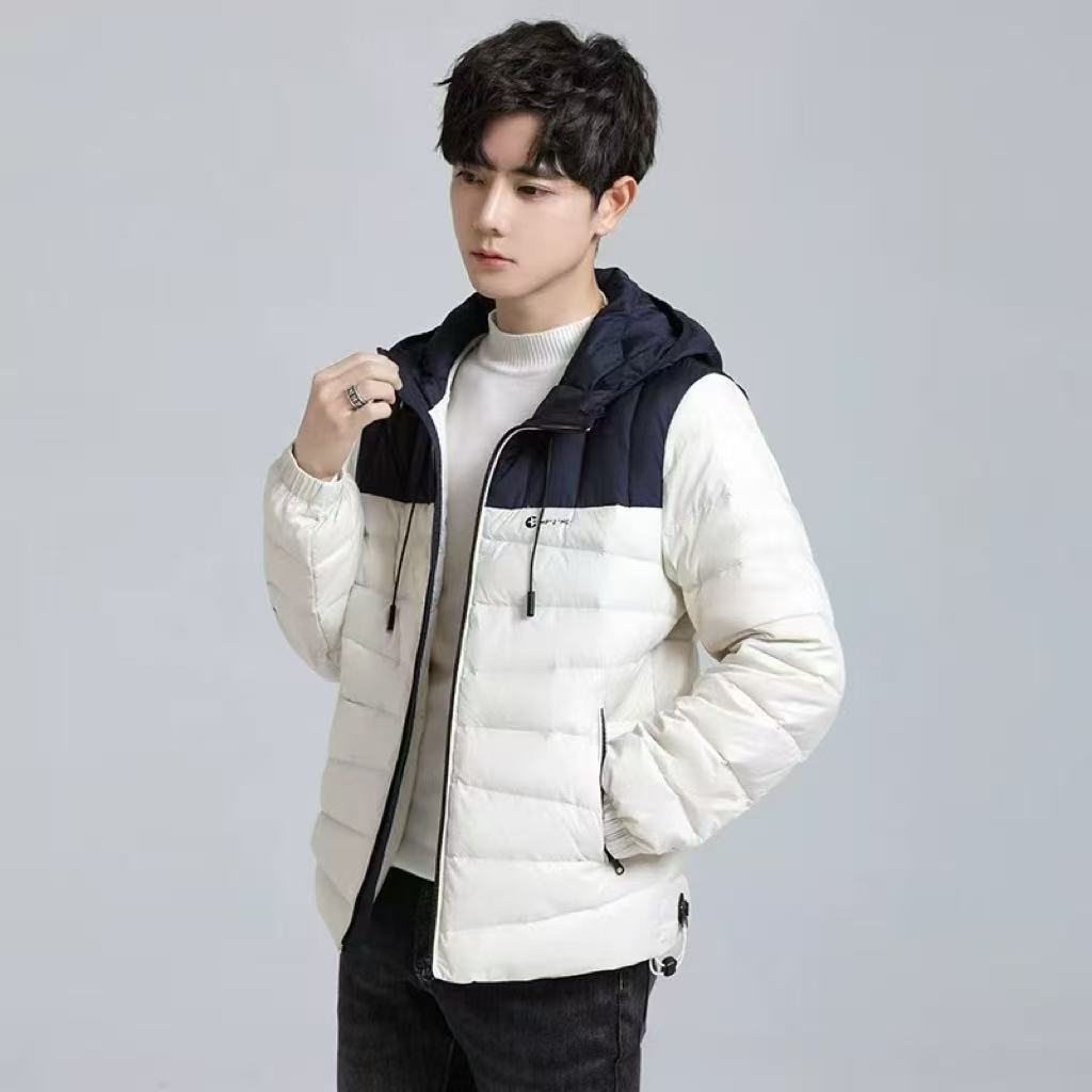 老谢专属#冬季时尚排骨拼色设计师款国标羽绒服-128