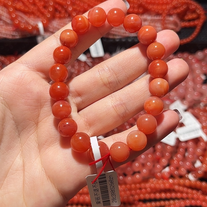 南红玛瑙未镶嵌手链