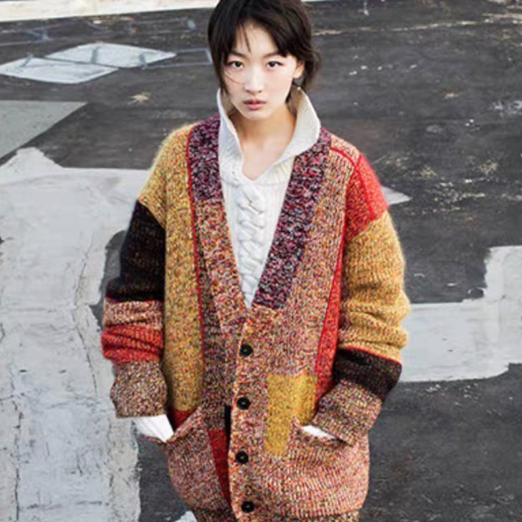 99新 BURBERRY/博柏利 拼色针织开衫/S码/D01949