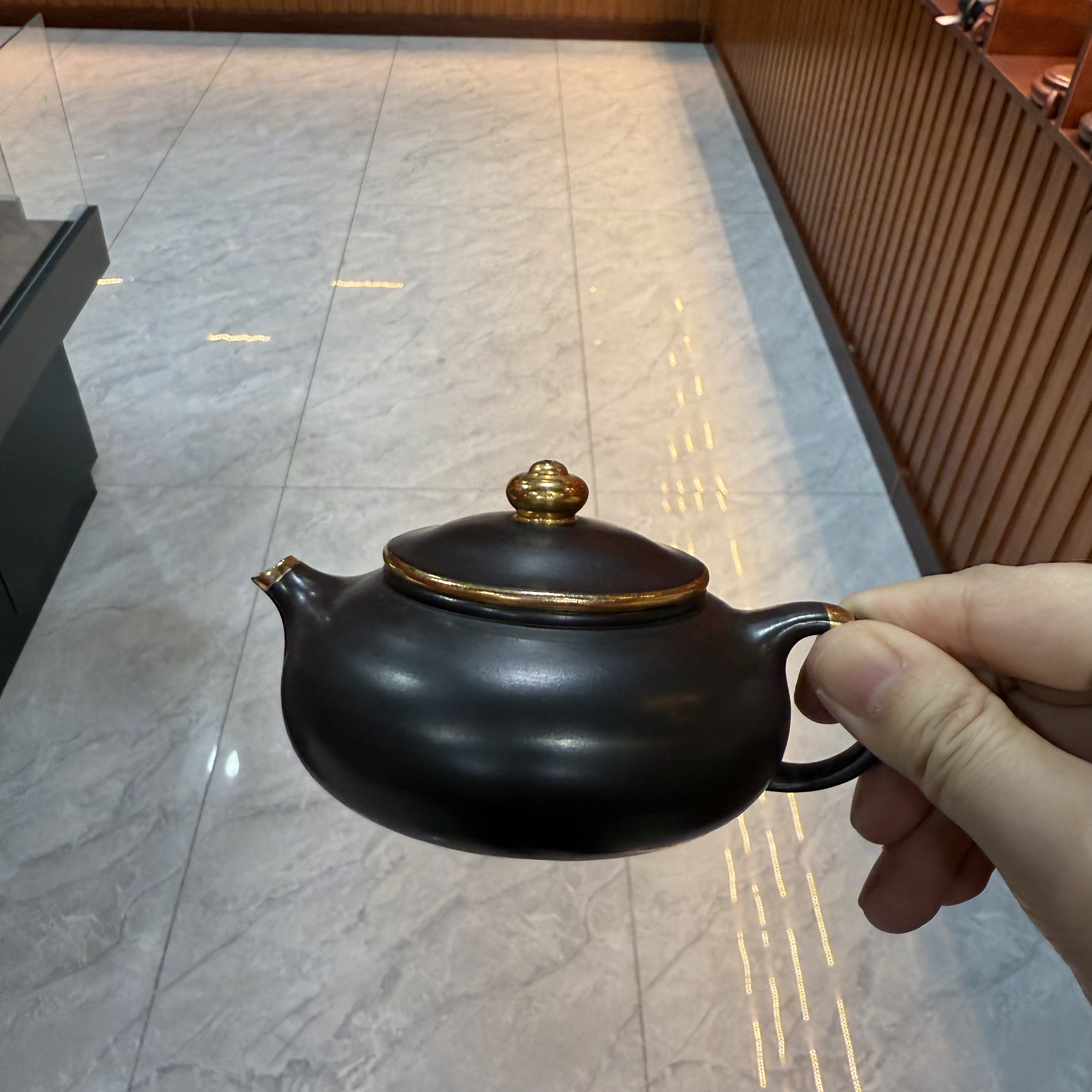 （大小姐专属）描金寒江大红袍还原烧紫砂壶