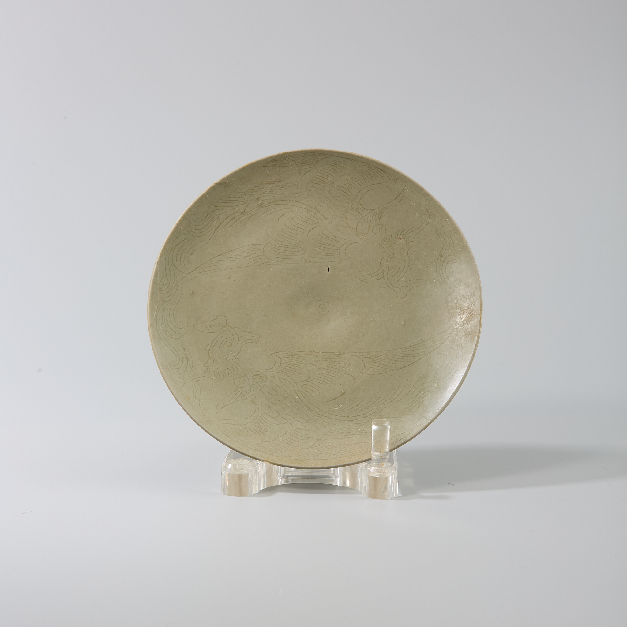 【拍卖预展】Lot27 明代 青釉双凤纹盘