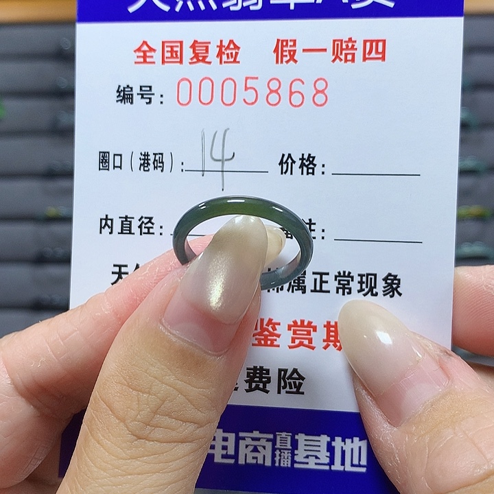 翡翠未镶嵌戒圈5868