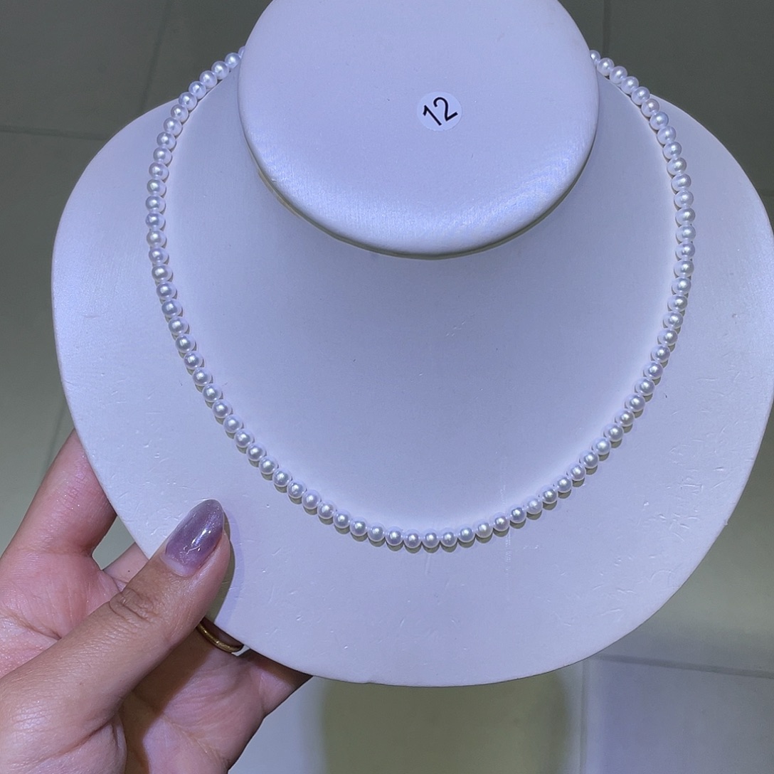 淡水珍珠项链银S925镶嵌