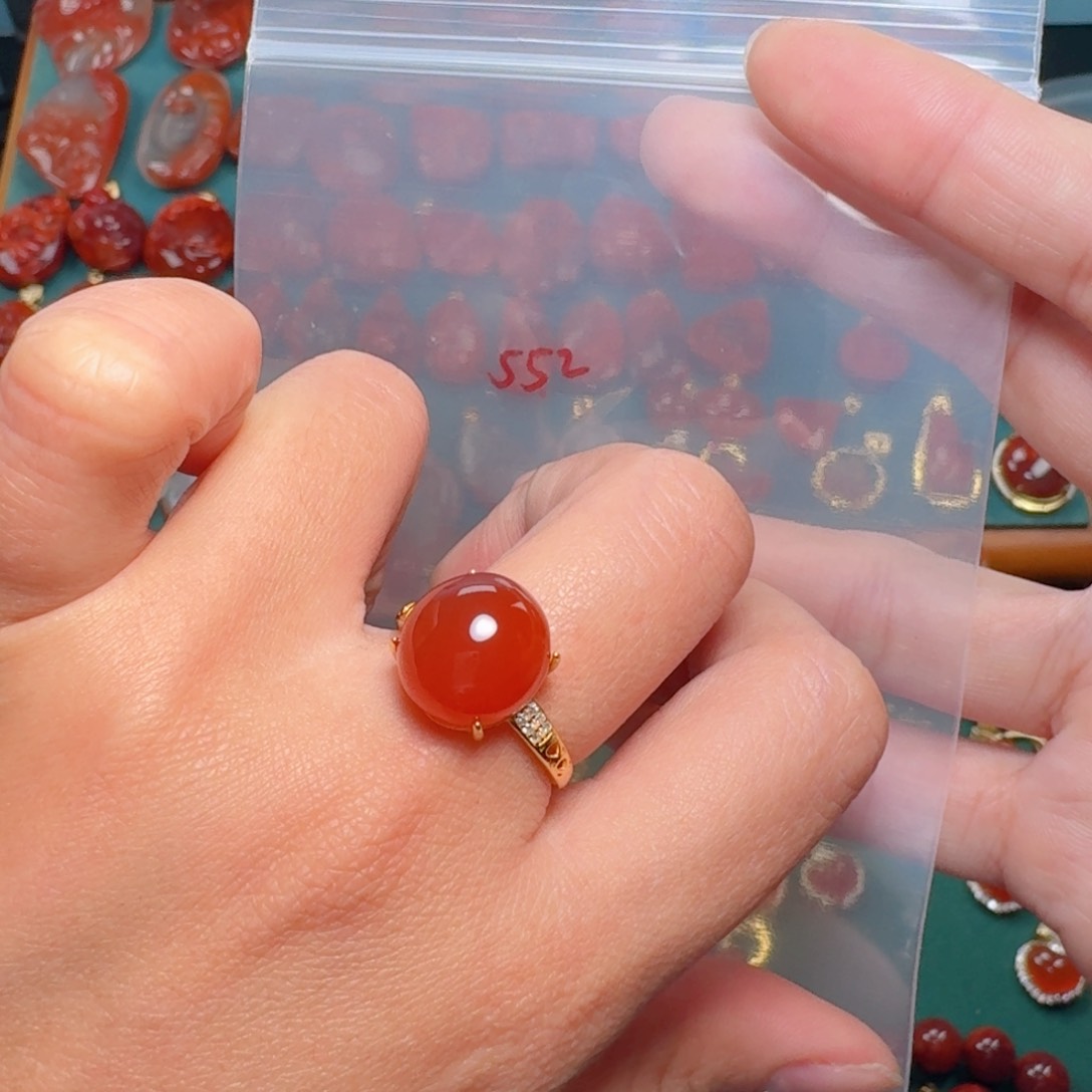 南红玛瑙南红 银S925镶嵌