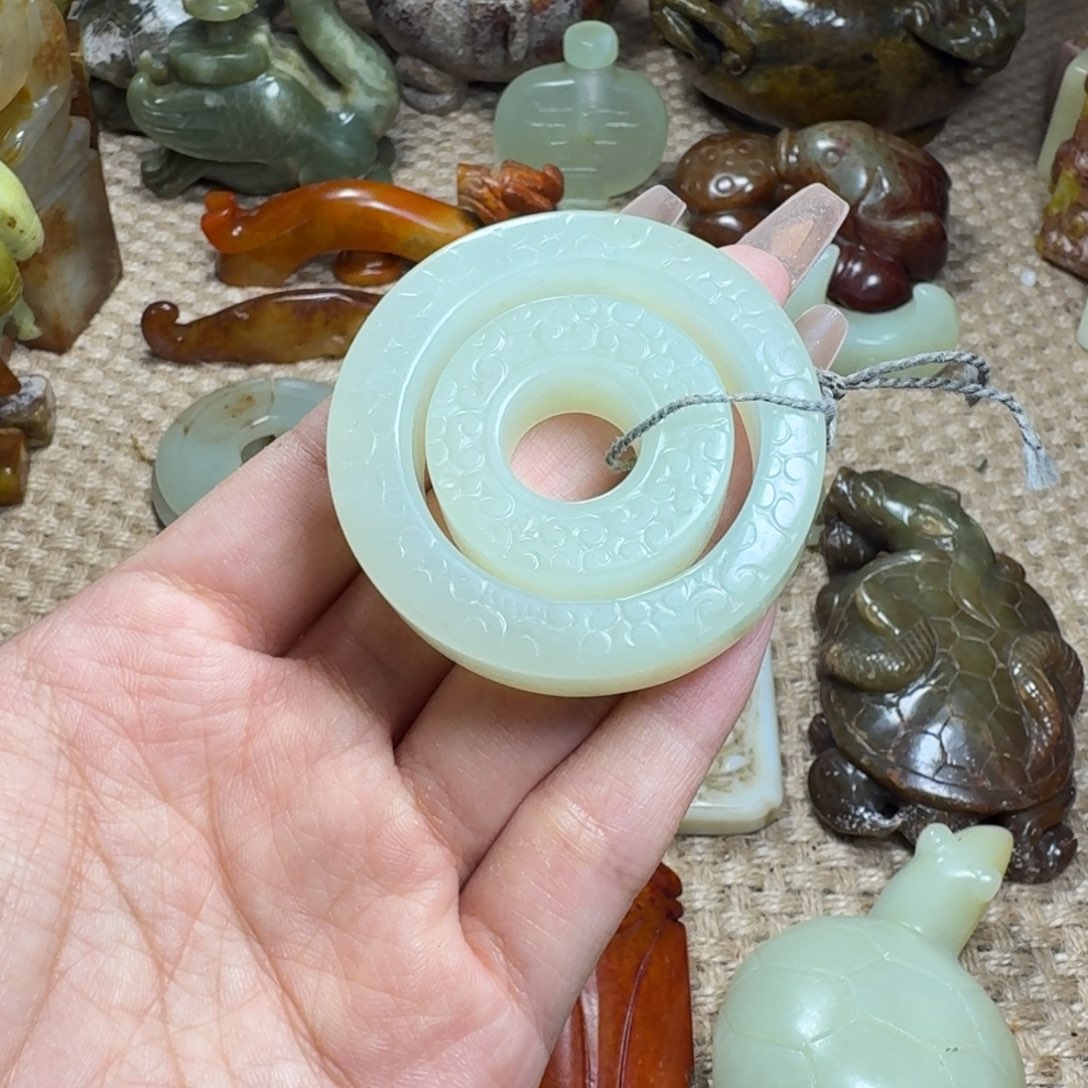 白玉菩提吊坠挂件