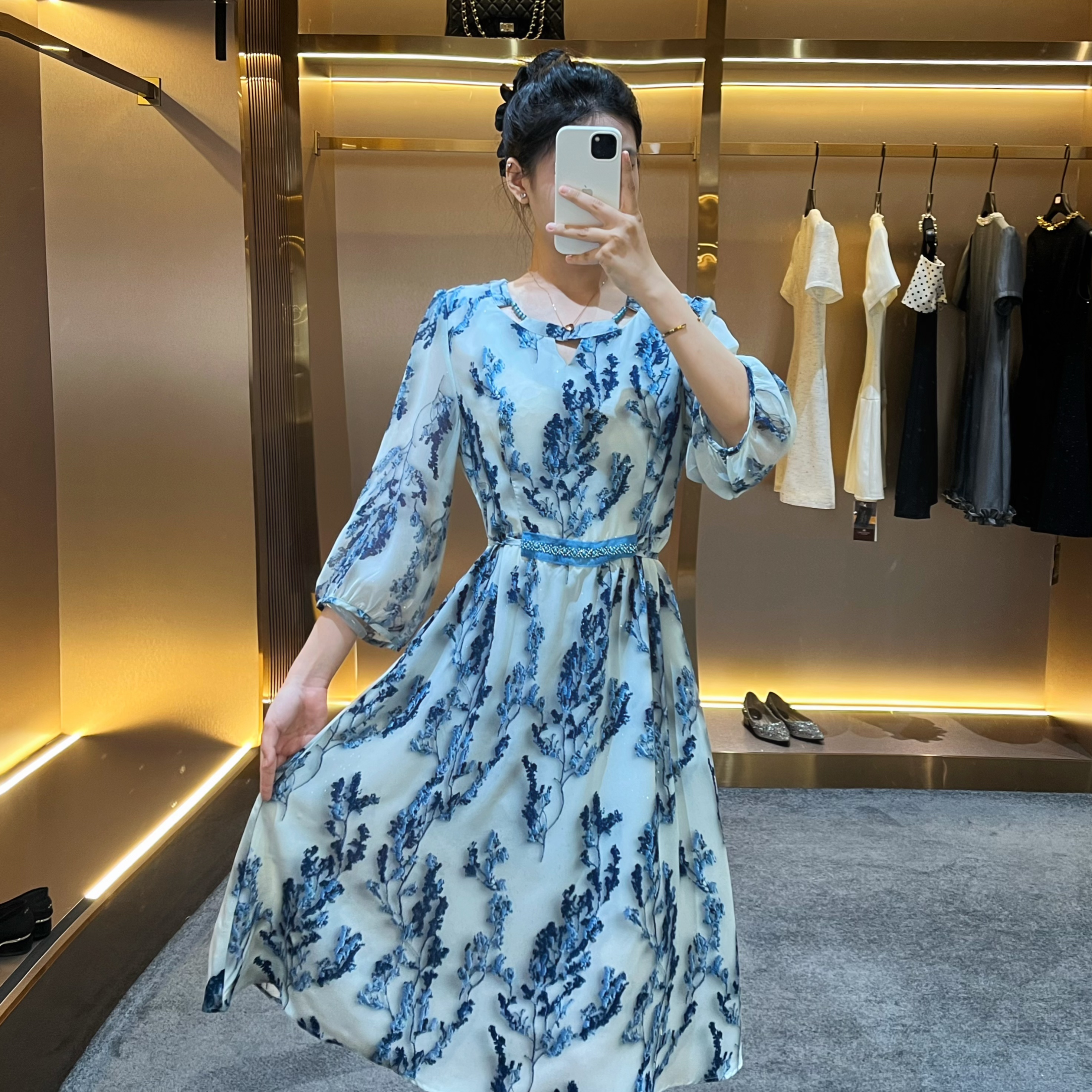 【XIXI专属 B16】新款连衣裙时尚高档潮流女士长裙