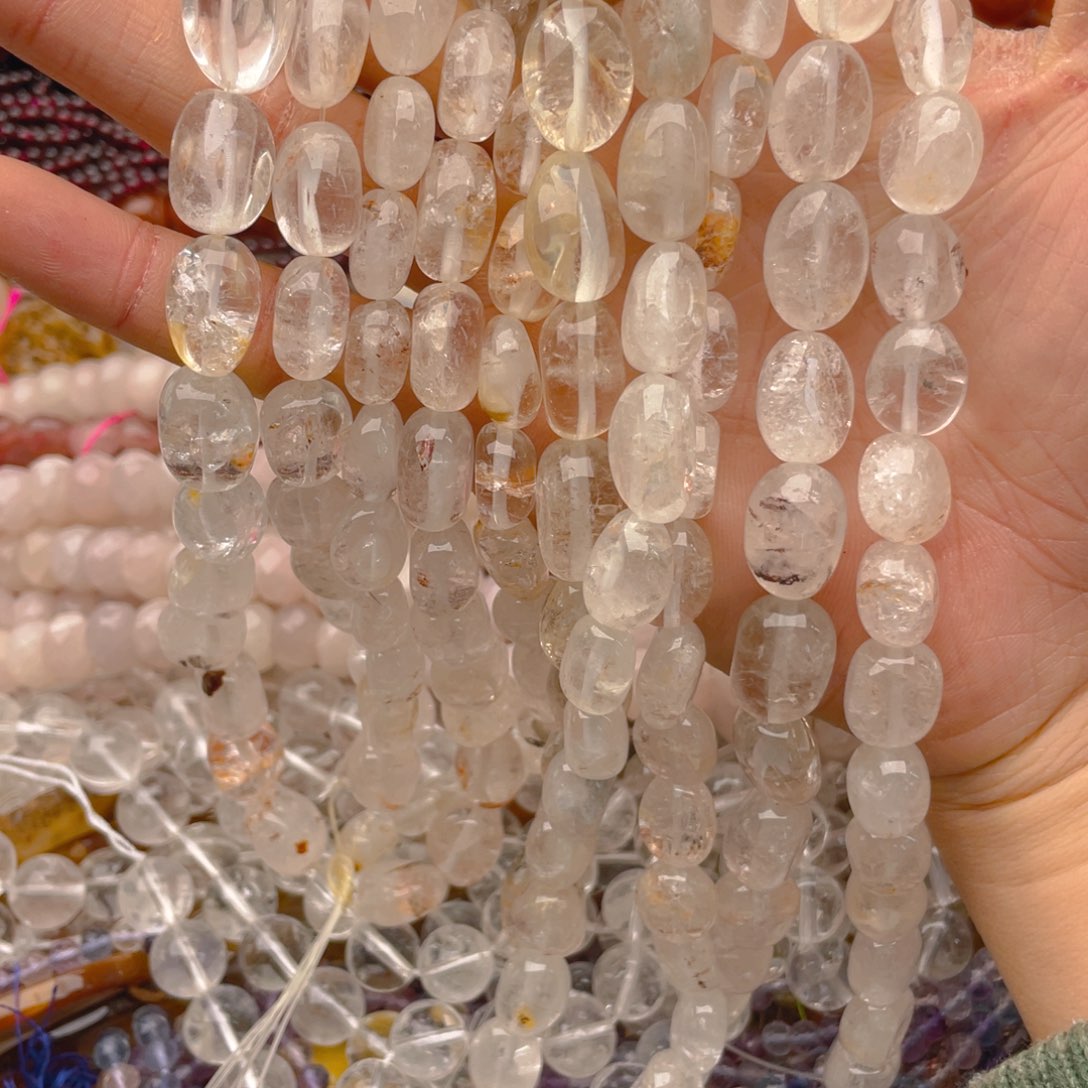 玛瑙/玉髓珠宝半成品未镶嵌白水晶1条随行