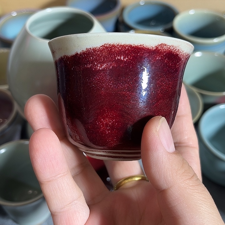 摆件钧窑杯子钧窑杯子