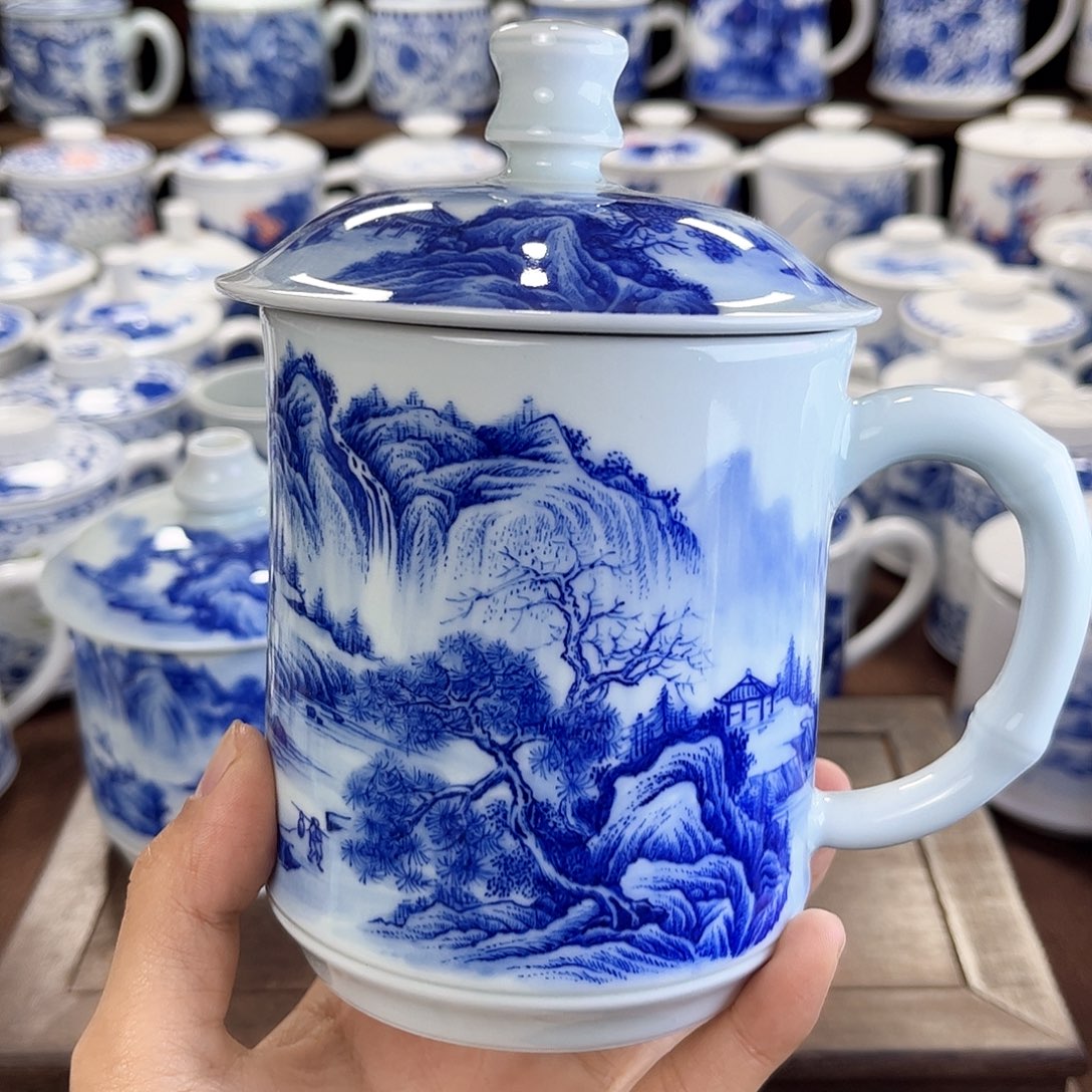 用****9景德镇陶瓷马克杯带盖