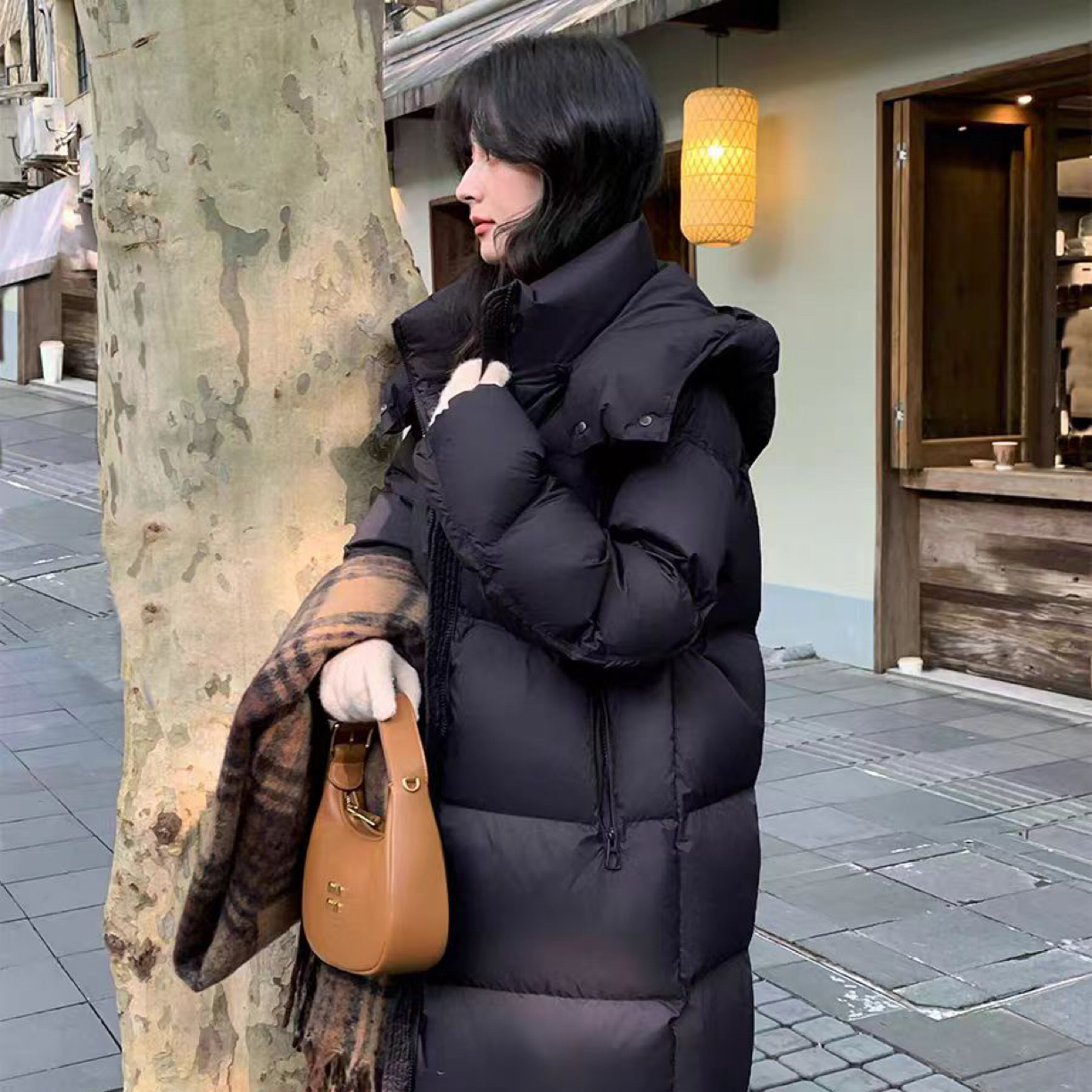 小橙子  长款过膝宽松显瘦羽绒服（no退换）