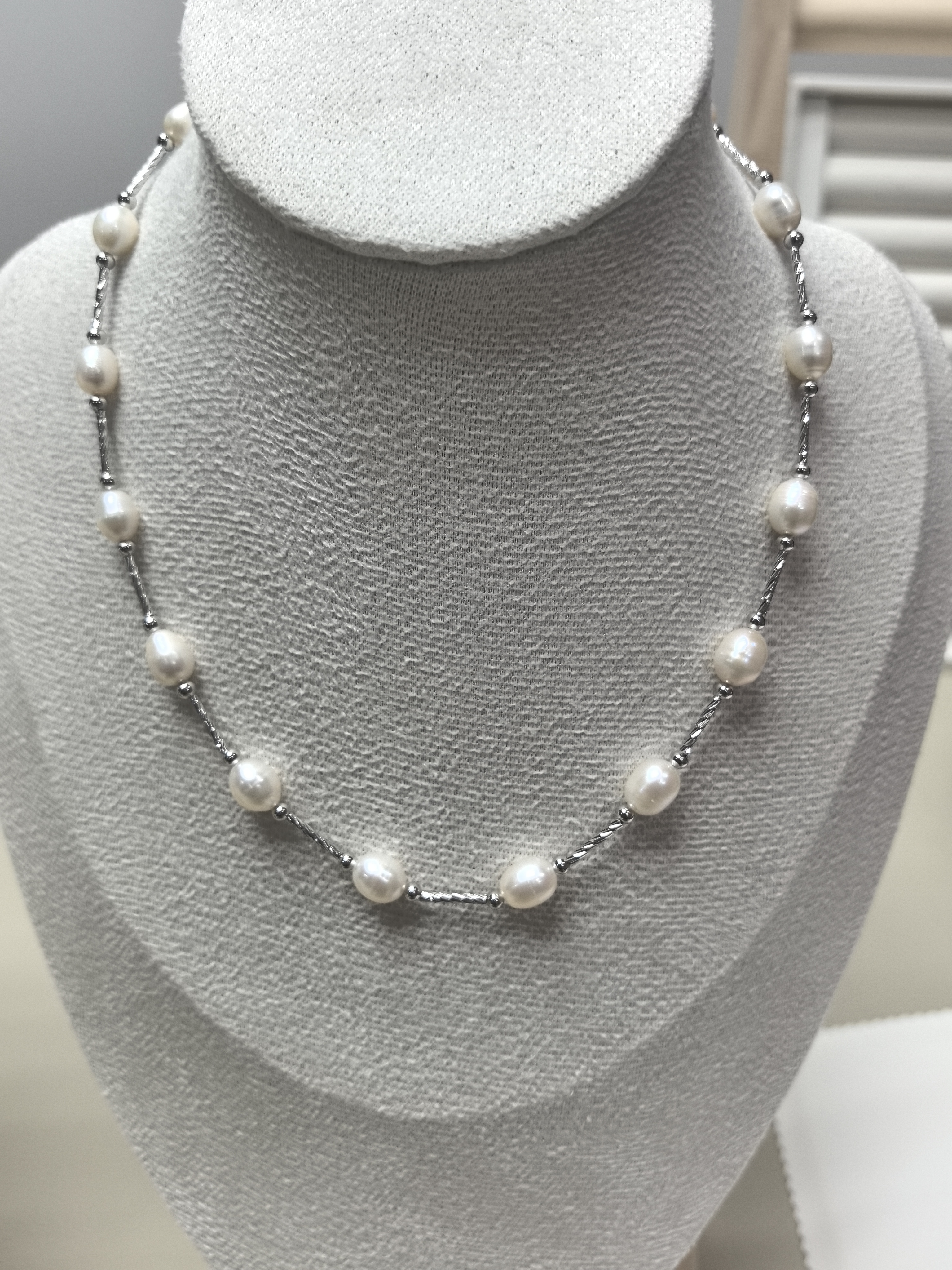 43天然珍珠满天星项链