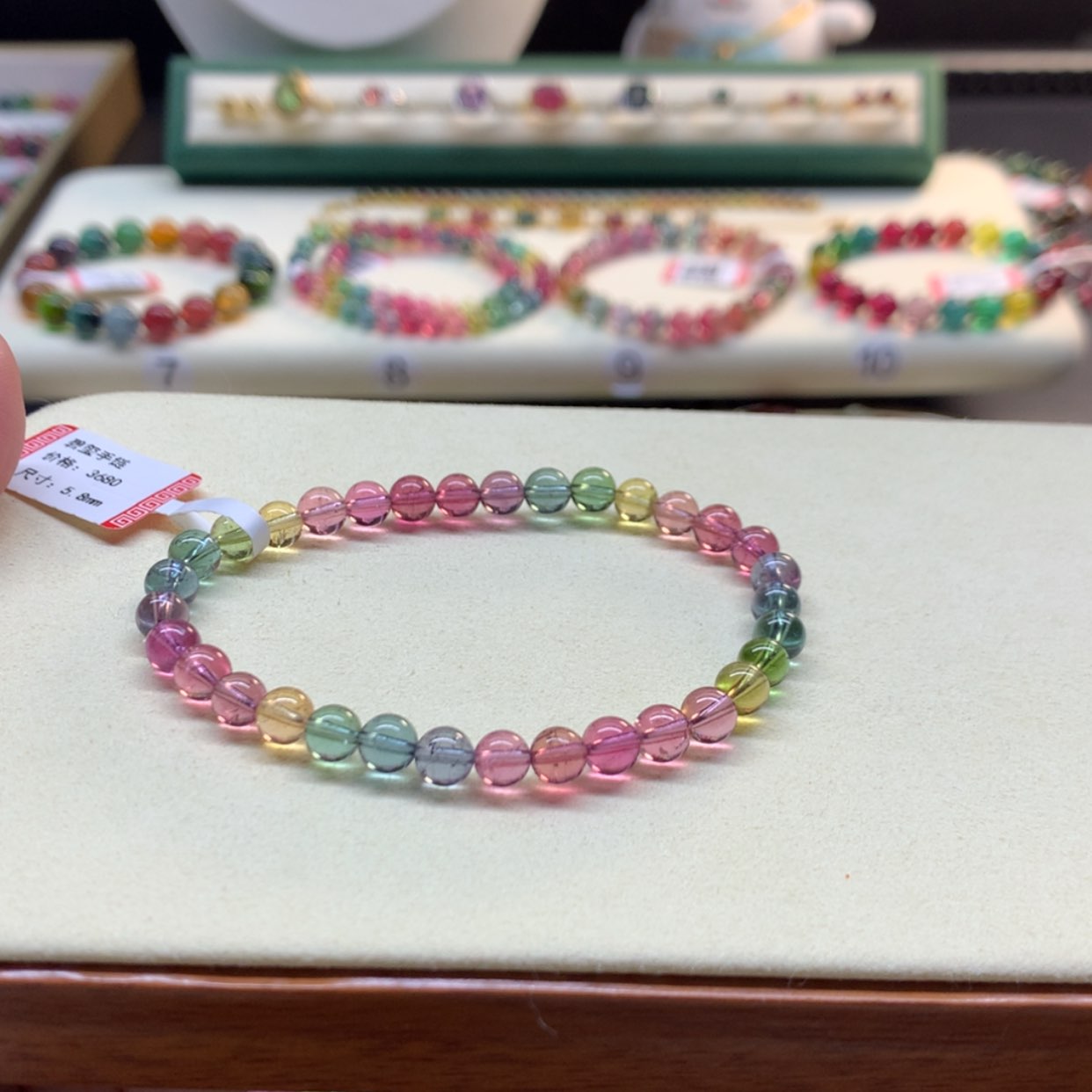 【闪购商品】碧玺手串未镶嵌房*碧玺人鱼荧光5.8mm