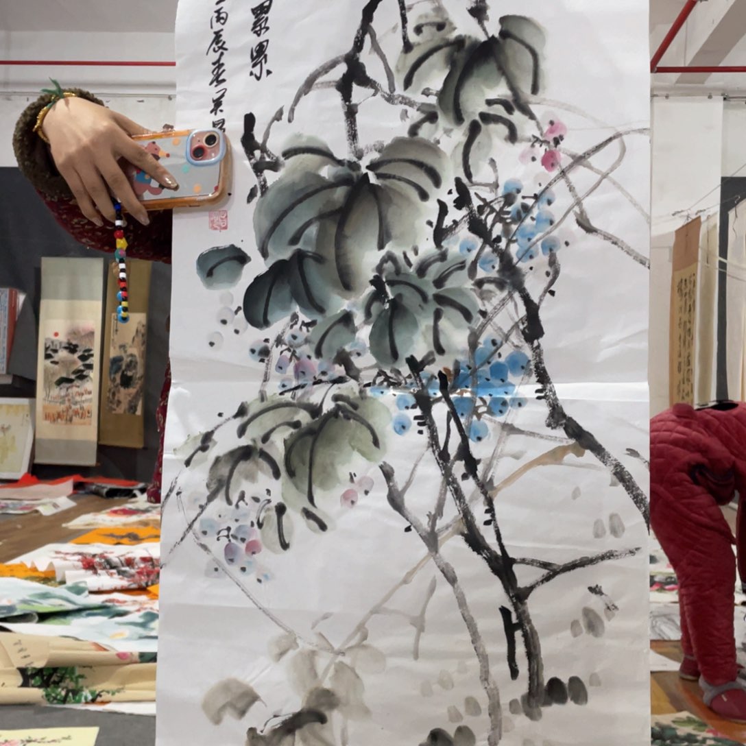 国画国画作品画心一张