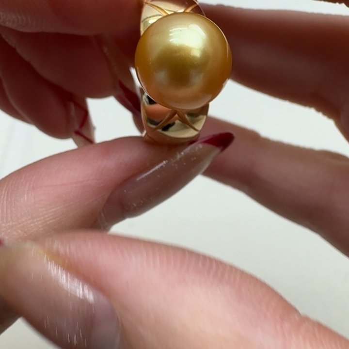 海水珍珠戒指银S925镶嵌