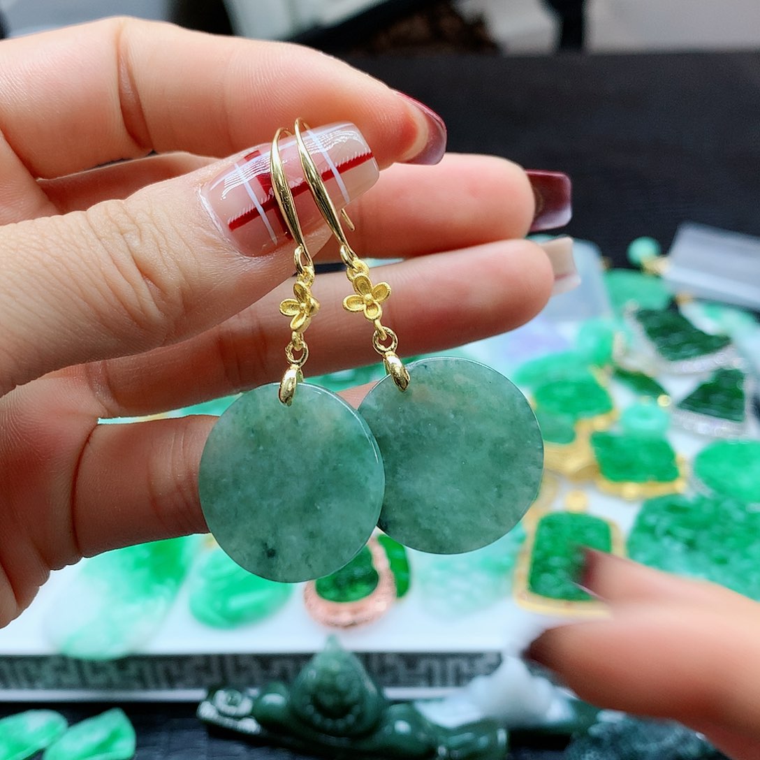 【闪购商品】翡翠耳饰未镶嵌，