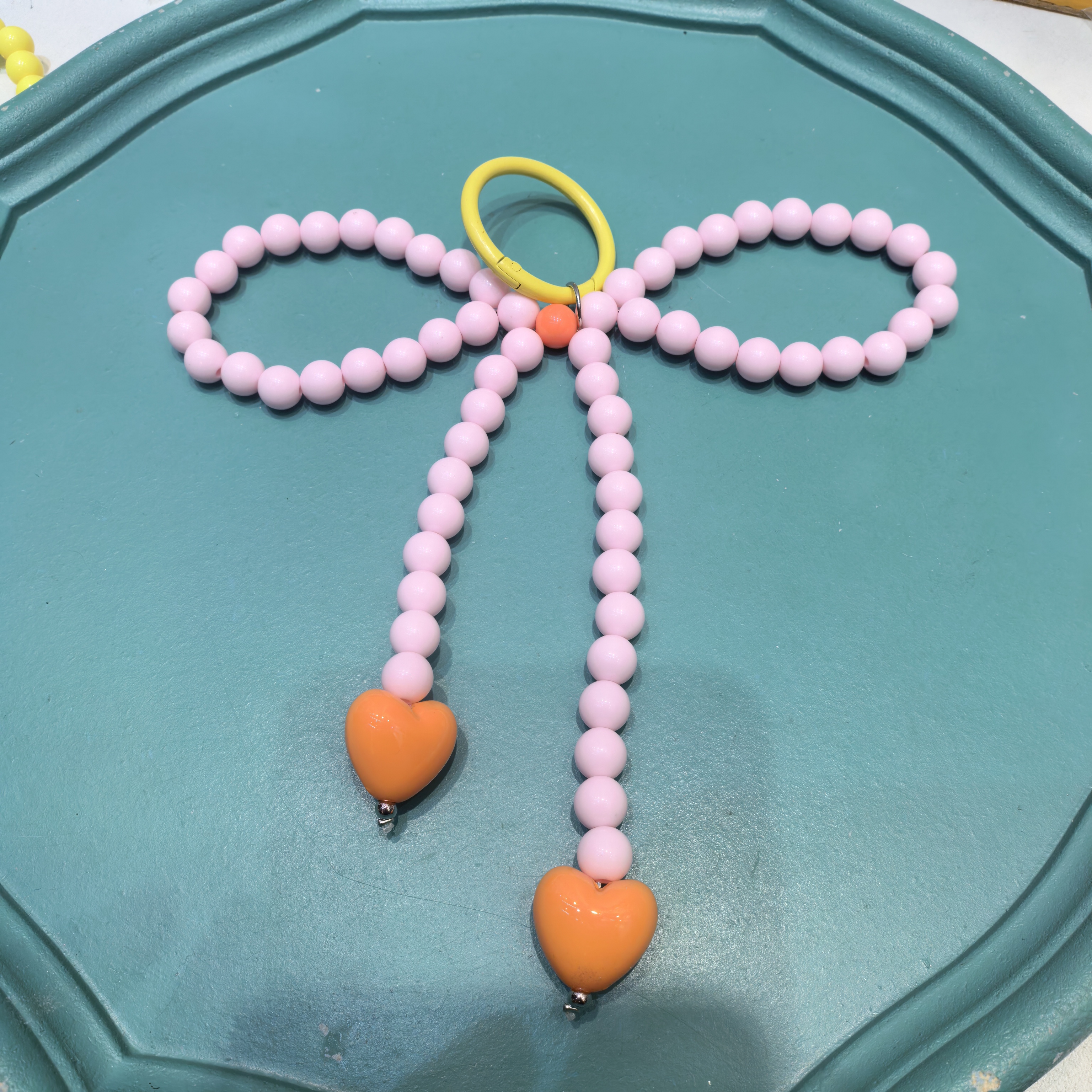 C323粉色大蝴蝶结泡菜款包挂件