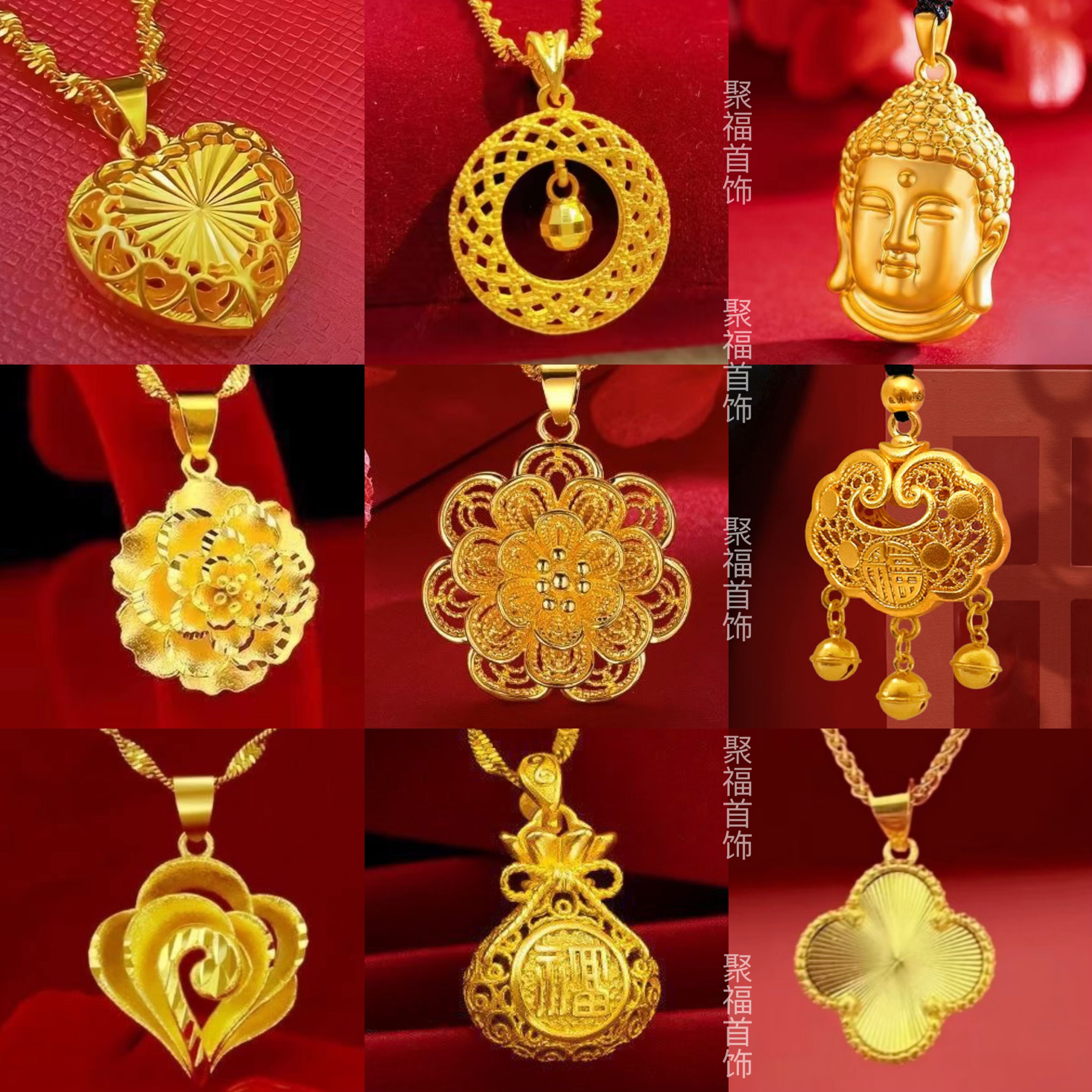 铜合金项链 金版正品黄金色项链女送妈妈高级感金色锁骨链毛衣链