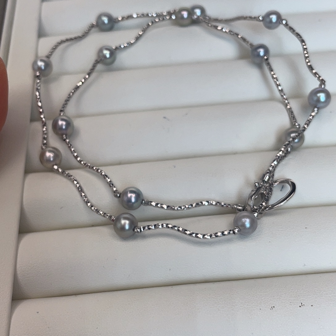 银S925镶嵌颈饰海水珍珠