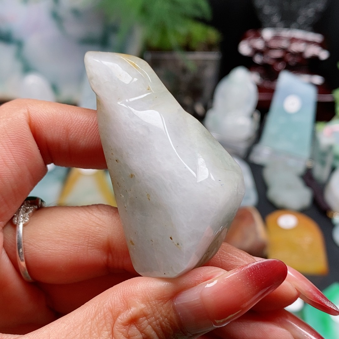 翡翠颈饰未镶嵌缅甸天然A货翡翠挂件