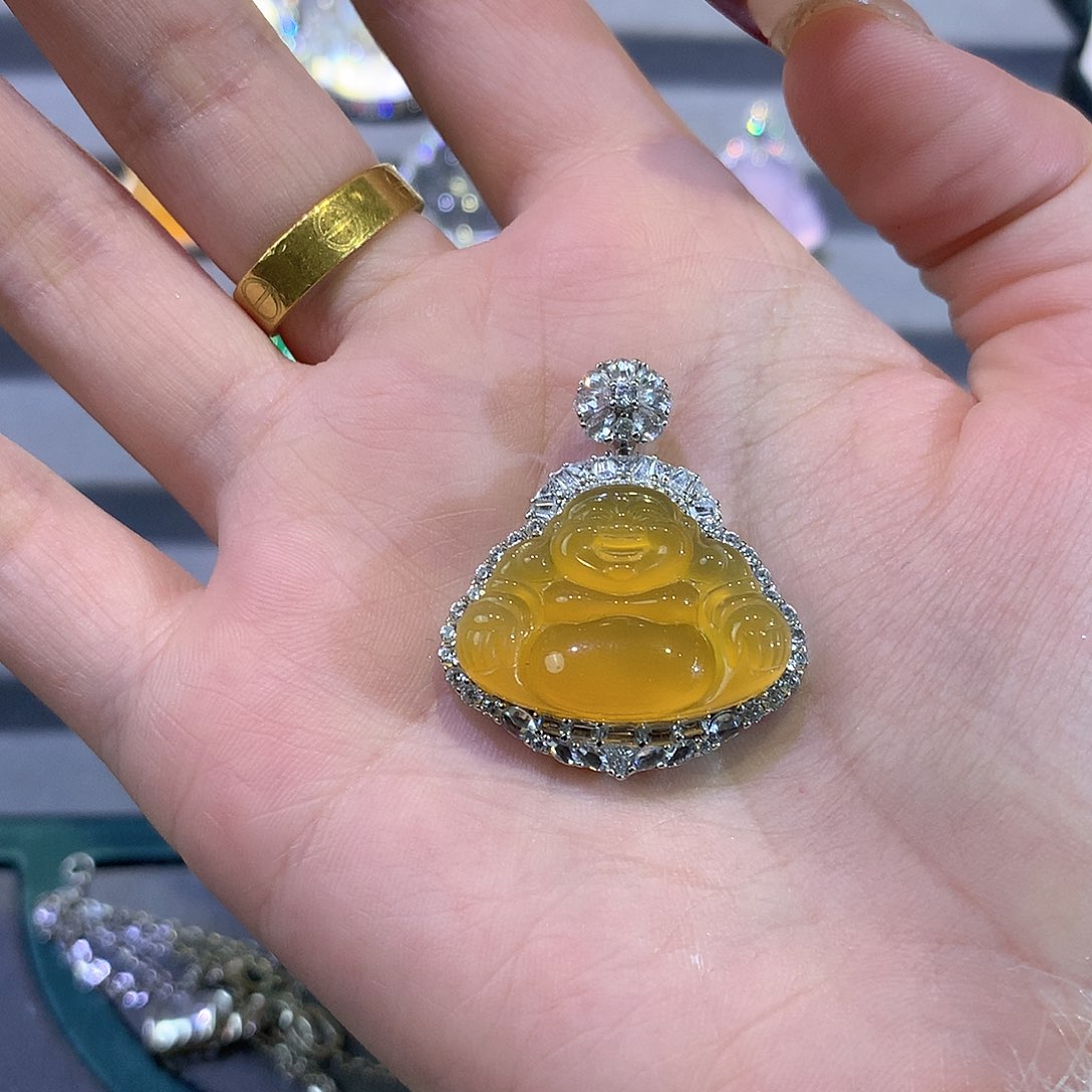 玛瑙/玉髓颈饰银S925镶嵌萌*.