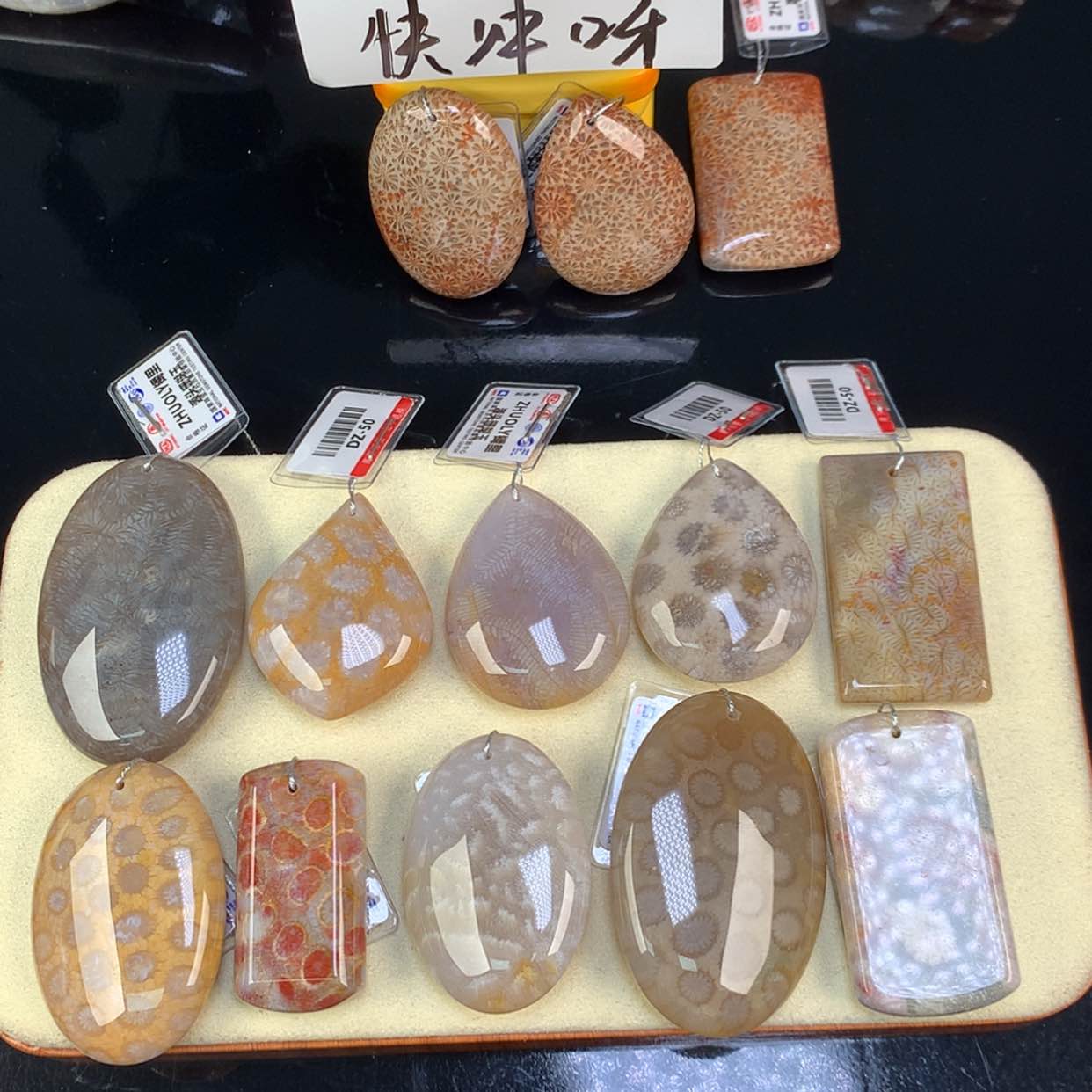 【闪购商品】颈饰未镶嵌硅化珊瑚（珊瑚玉）上新50一个吊坠（1号）