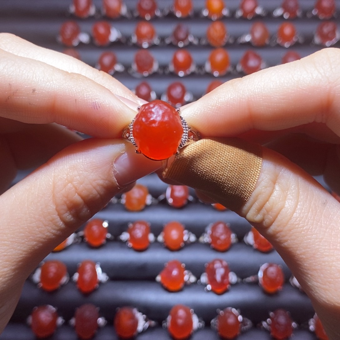 ****木玛瑙/玉髓合金戒指