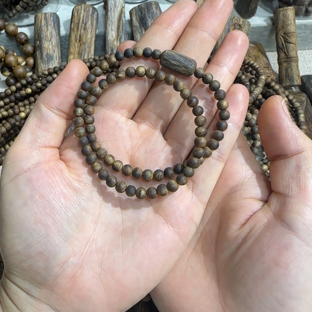 沉香手串奇楠沉香树心油5mm