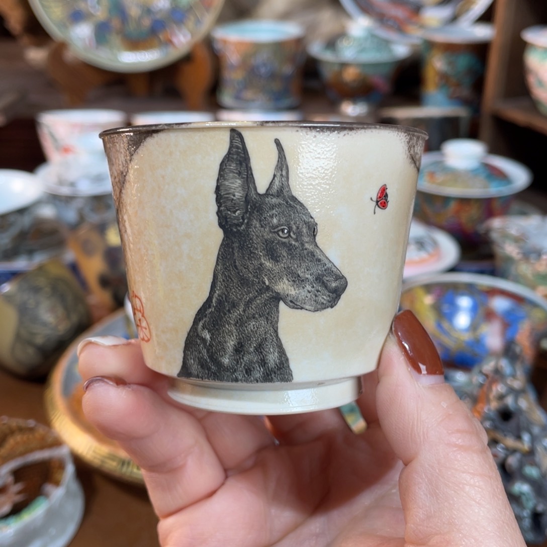 【闪购商品】杜宾犬 景德镇手绘原创设计