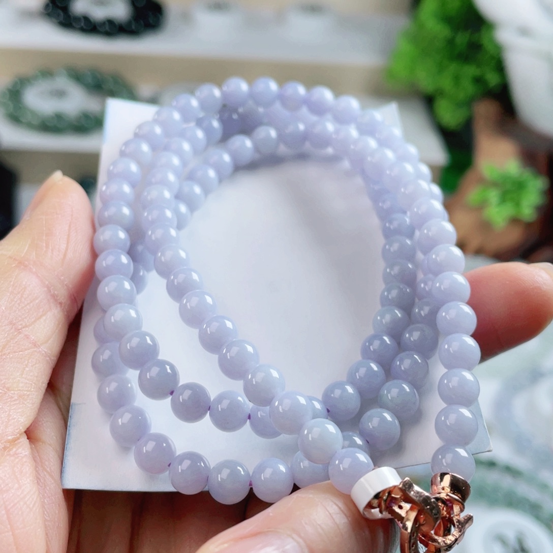 翡翠戒指未镶嵌天然翡翠项链6mm