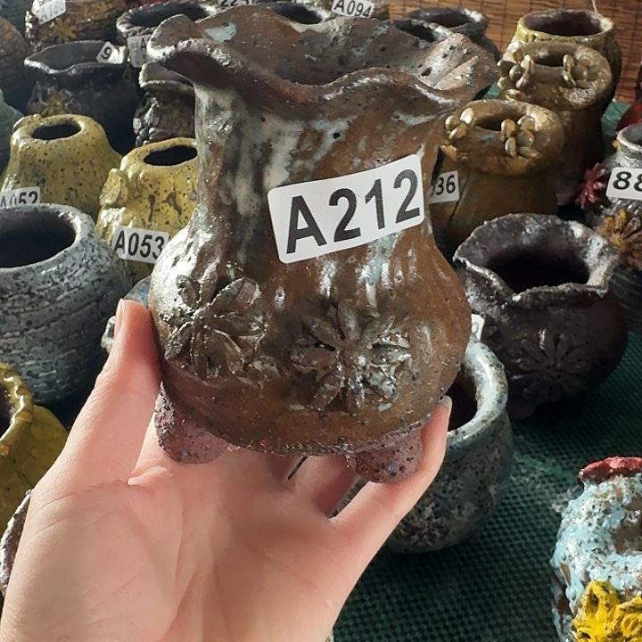内口5高12粗陶手工制作
