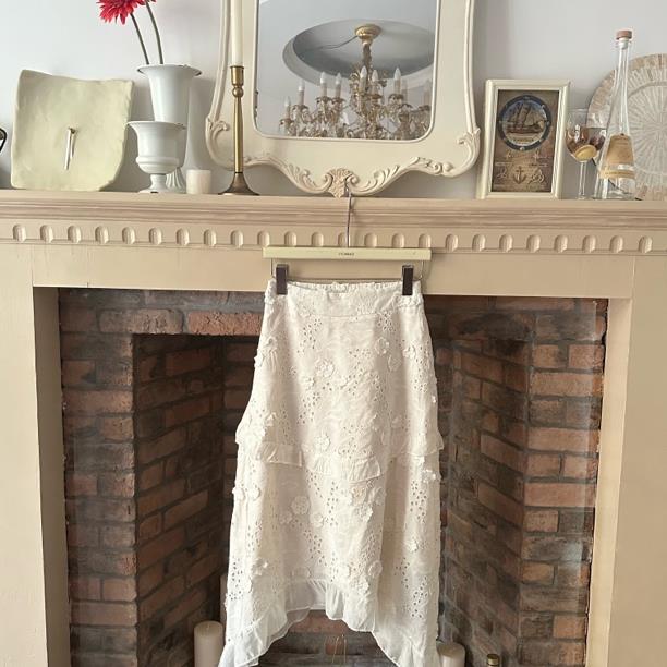 赵小小【罗马假日】法式立体花朵温柔风不规则撞撞中长半身裙26219