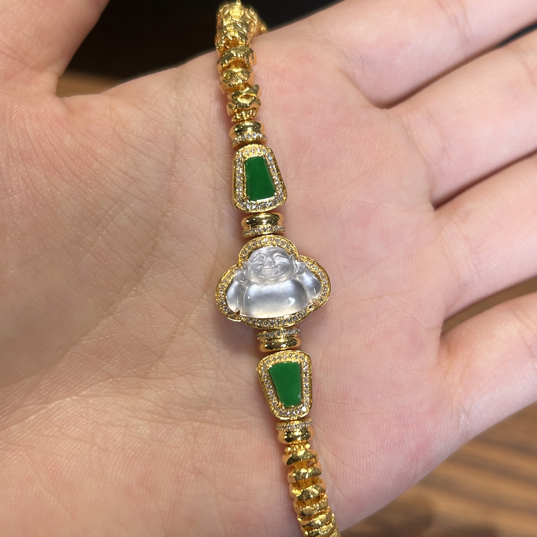 翡翠盘缠手链时尚百搭休闲