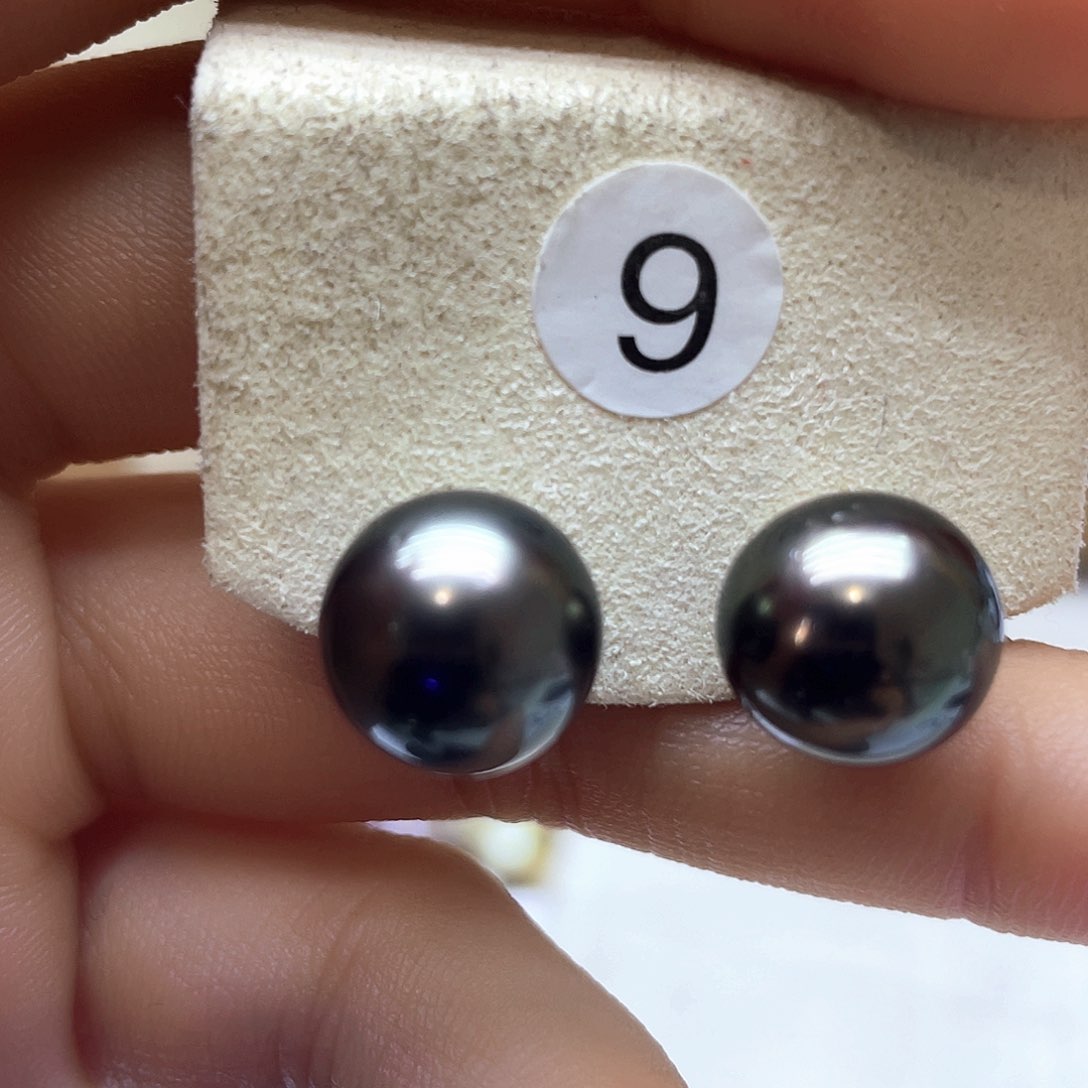 海水珍珠耳饰银S925镶嵌