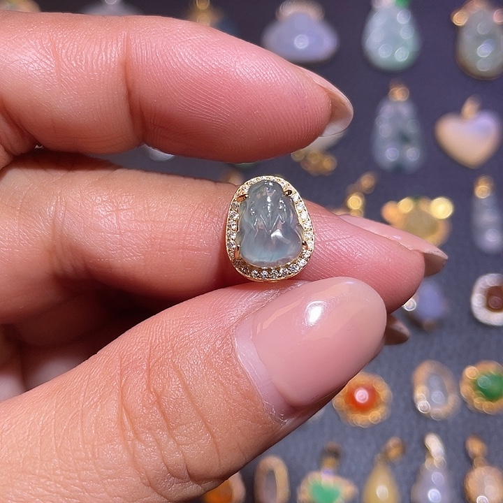 翡翠银S925镶嵌颈饰