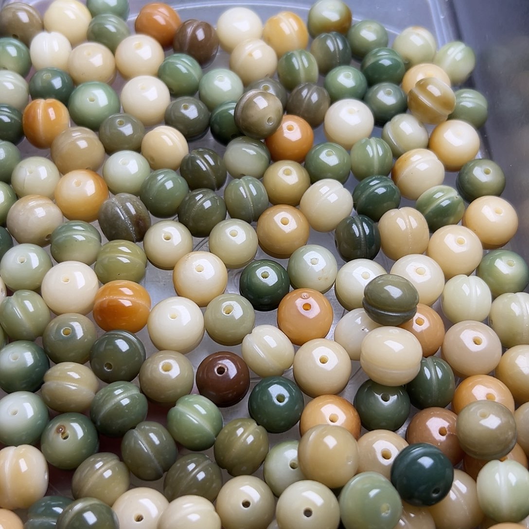 白玉菩提吊坠微瑕非料汗宝200颗