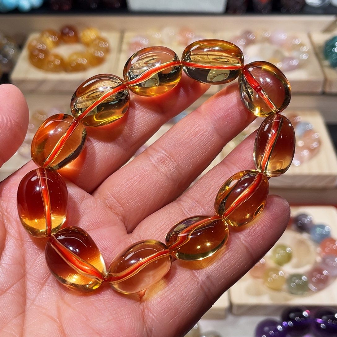 水晶手链未镶嵌黄水晶手链