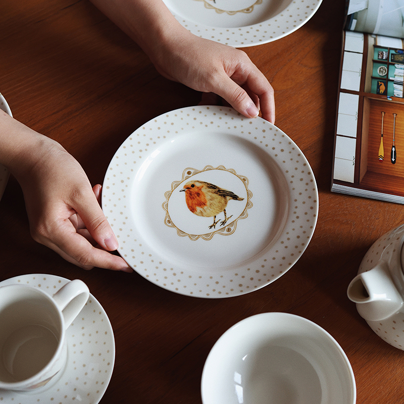 【正品】Camus say 榛色知更系列-8英寸圆平盘 20×2.3cm