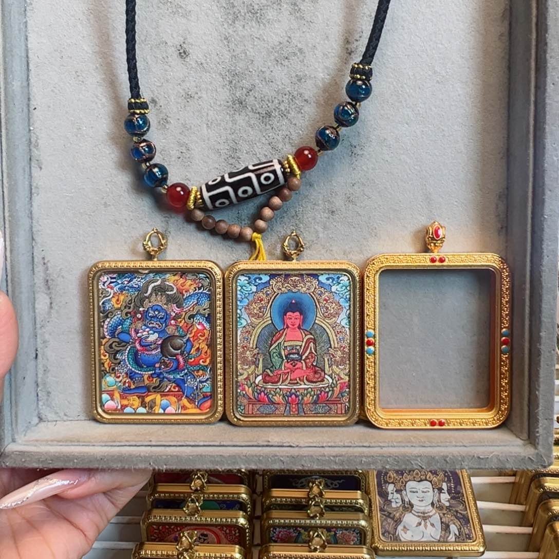 吊坠郅****礼双面定制黑老爷 阿弥