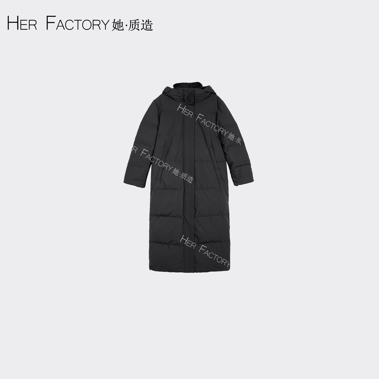 【深圳工厂直发】90白鹅绒新款连帽长款羽绒服外套  WGBLFF25177