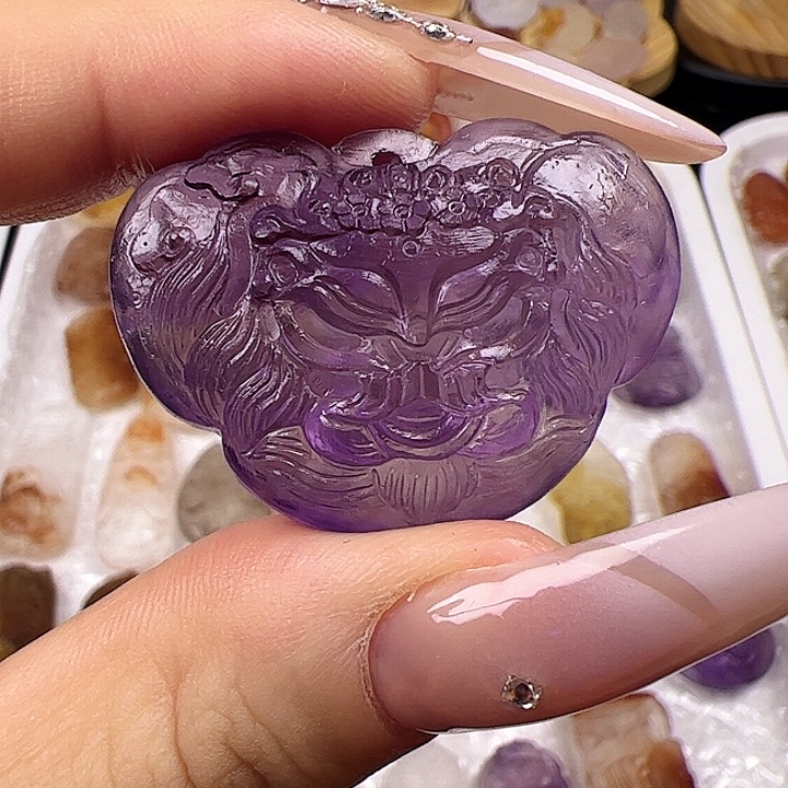 颈饰未镶嵌水晶天然水晶九尾狐吊坠狐牌